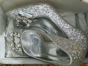 Sparkling Silver Heels