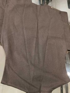 Men Brown Mandarin Collar Stitched Nehru Jacket