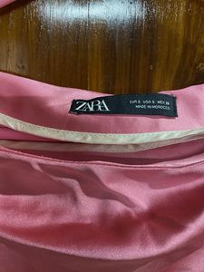 Pink Satin Skirt