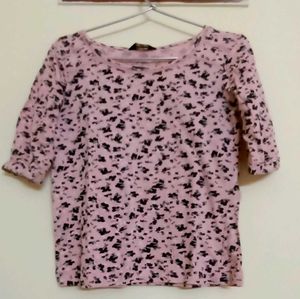 Baby Pink Cotton 1/2 Sleeve Cozy Casual Top