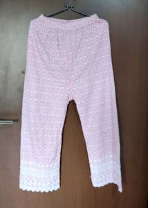 plazo in pink and white colour