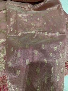 Onion Pink Tissue Saree