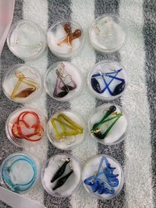 Unique Handmade Colorful Glass Earrings