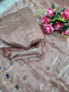 organza kurti brown 🤎 colour