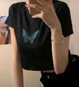 butterfly embroidery top