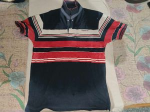 Vintage Striped Polo Shirt For Men