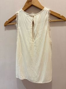 MANGO Beautiful Lace Trim Top