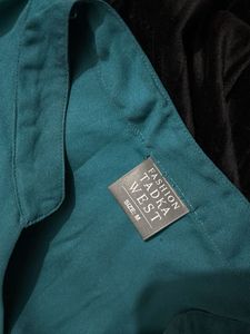 Teal V-Neck Top
