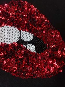 Y2k Sequin Lips Tee