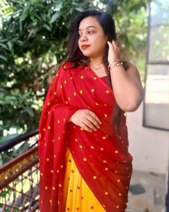 Elegant Red &amp; Yellow Saree