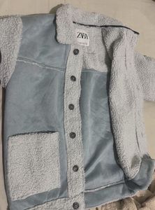 Zara Blue Sherpa Jacket