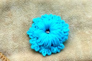 Yarn Clip Set Of 3 Yellow White Blue