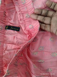Xs Size New Unused  Pink Embroidered Kurta Set