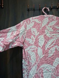 Pink &amp; White Floral Print Top
