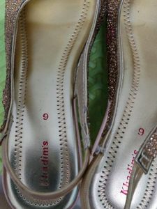 KHADIMS Gold Sequin Heels