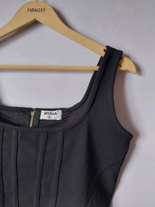 Black Corset Tank Top