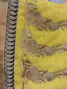 Yellow Embroidery Saree