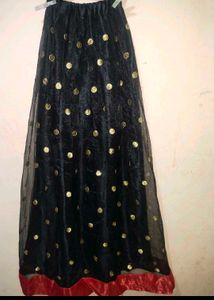 Elegant Black Net lehenga choli