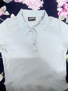 Blue Polo Top