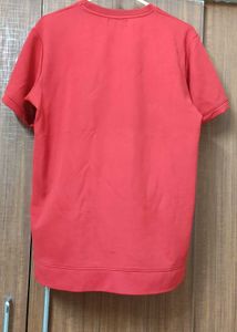 Zara Man New Red Round Neck T-Shirt - XL