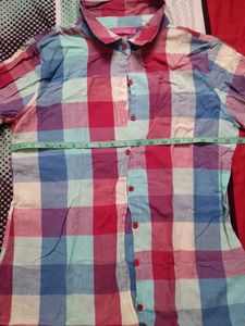 Women's Colourblocked Checked Shirt