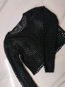 Forever 21 Black Mesh Top