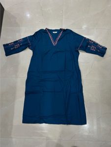 Blue Embroidery Kurta - XXL Max