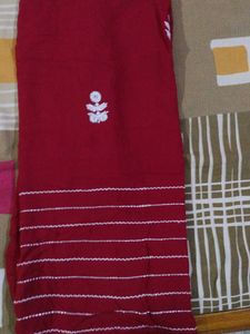 Maroon Embroidered Kurti