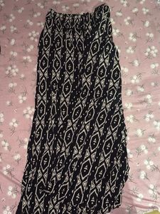 Patterned Wide Leg Pants