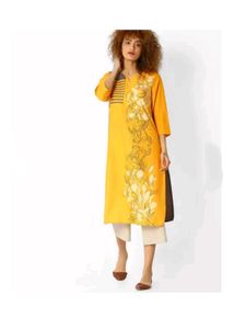 Printed Colour Block Kurta