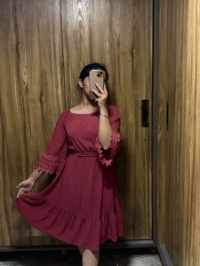 Chic Maroon Dress