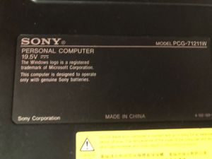Sony vaio 15 In Laptop