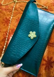 Pretty Black Clutch Sling Bag