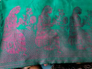 Green & Pink Dress Material