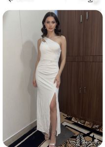 Elegant One-Shoulder White Gown
