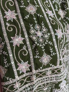 Green Embroidered Sharara Set