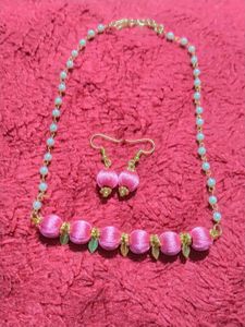 Silk Thread Necklace Set