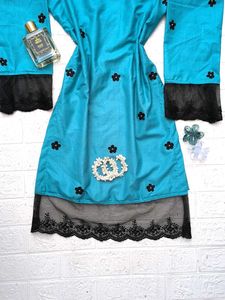 Corset Back Long Kurti🩵