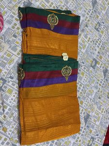 Elegant Striped Saree