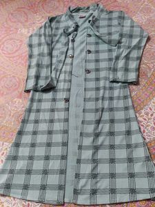 Stylish Plaid Kurta Set