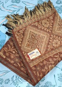 winter Floral Brown Scarf