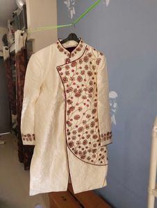 Elegant Cream wadding wear Sherwani