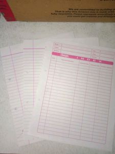 Project /File Work Pages (One Side Line And One Side Blank Pages)sheets