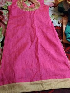 Party Wear Kurti With Embroidery Front And Back