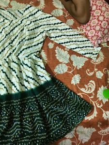 Leheriya Print Peplum Top