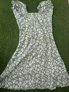 Floral Sage Green Dress