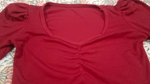 Red Crop Top