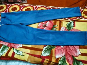 Blue Casual Pants