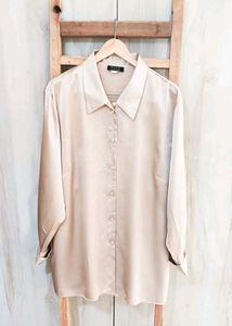 Beige Colour Satin Shirt Bust Size-52