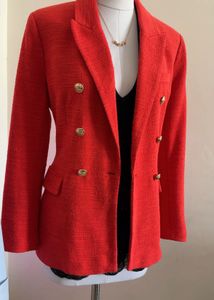 Red Tweed Blazer